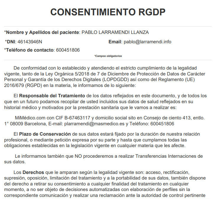 16 Alta Paciente RGPD – CheckIn MiMédico.com