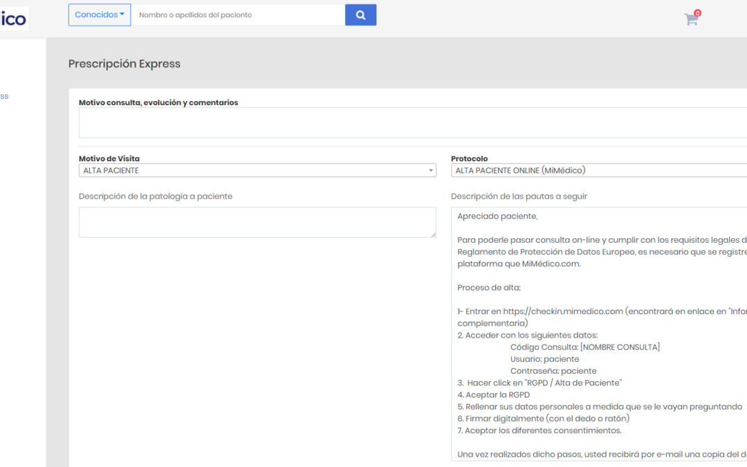 17 Alta paciente online (no presencial)