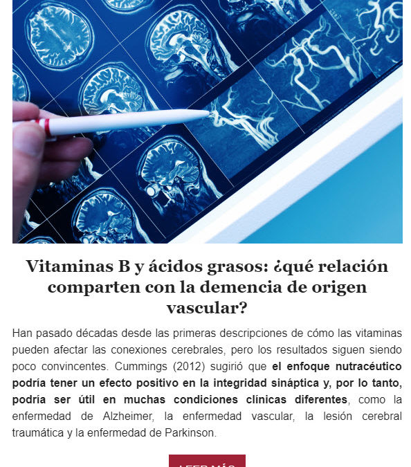 Vitaminas B, ácidos grasos y demencia