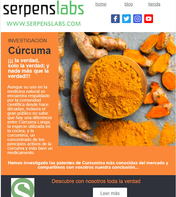 Curcuma y biodisponibilidad: ¡¡¡la verdad, solo la verdad; y nada más que la verdad!!!