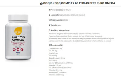 COQ10+ PQQ COMPLEX 60 PERLAS BEPS PURO OMEGA