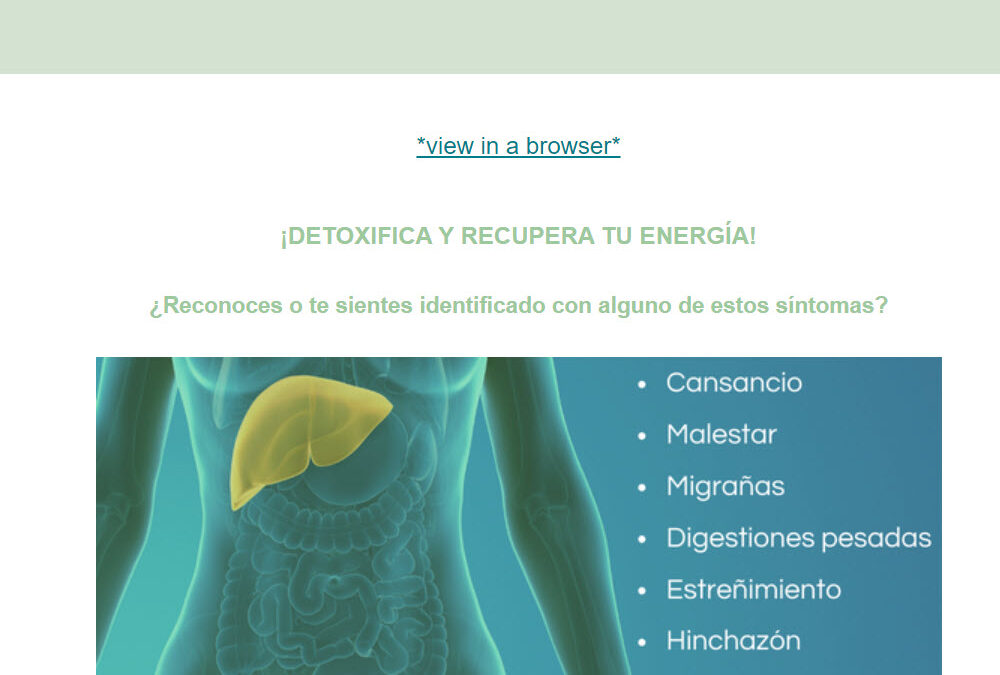 ¡Detoxifica y recupera tu energía!
