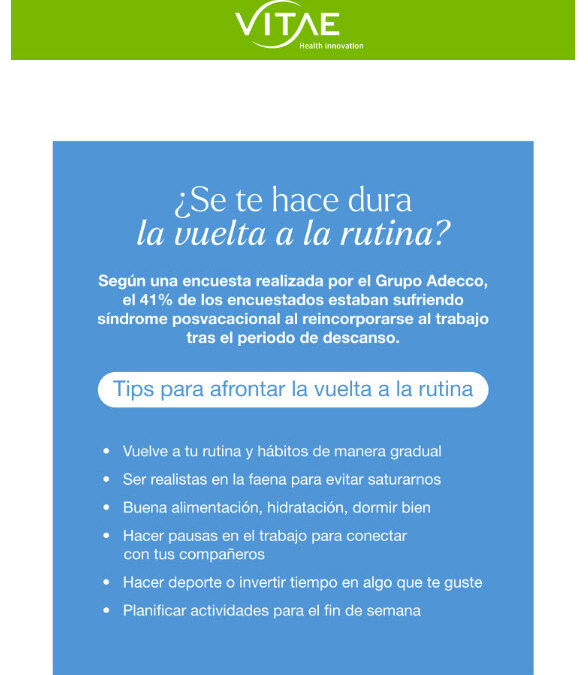 ¿Se te hace dura la vuelta a la rutina?