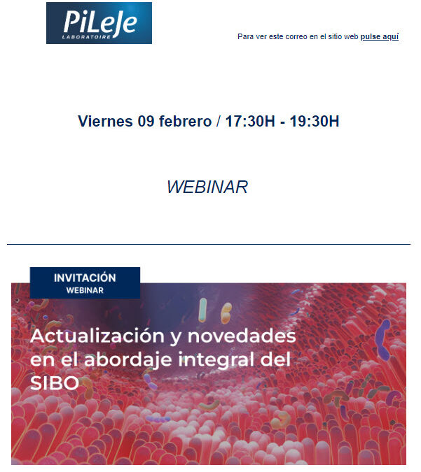 «Actualización y novedades en el abordaje integral del SIBO» 09/02/2024