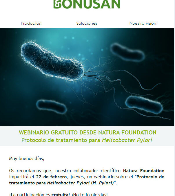 📅 Webinario gratuito tratamiento Helicobacter Pylori – Inscríbete