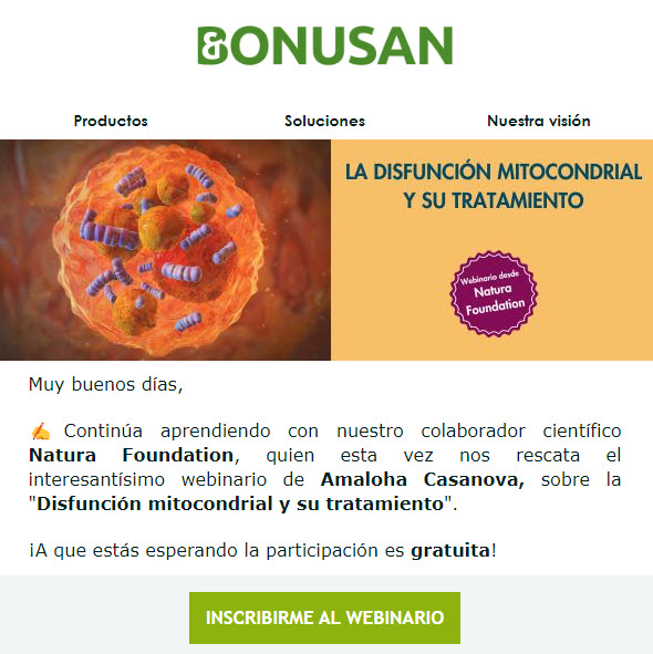 📅 Invitación webinario gratis: Disfunción mitocondrial