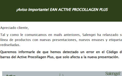 ¡Aviso Importante! EAN ACTIVE PROCOLLAGEN PLUS