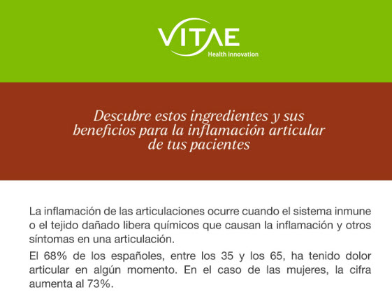 Conoce algunos de los ingredientes y sus beneficios para la inflamación articular de tus pacientes