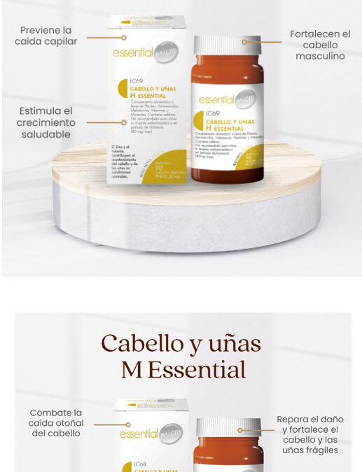 ¡🍁Este otoño recomienda a tus pacientes  el cuidado que se merecen con  Cabello y Uñas Essential 💅🏽!