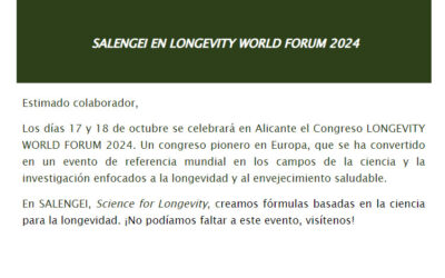 SALENGEI EN LONGEVITY WORLD FORUM 2024