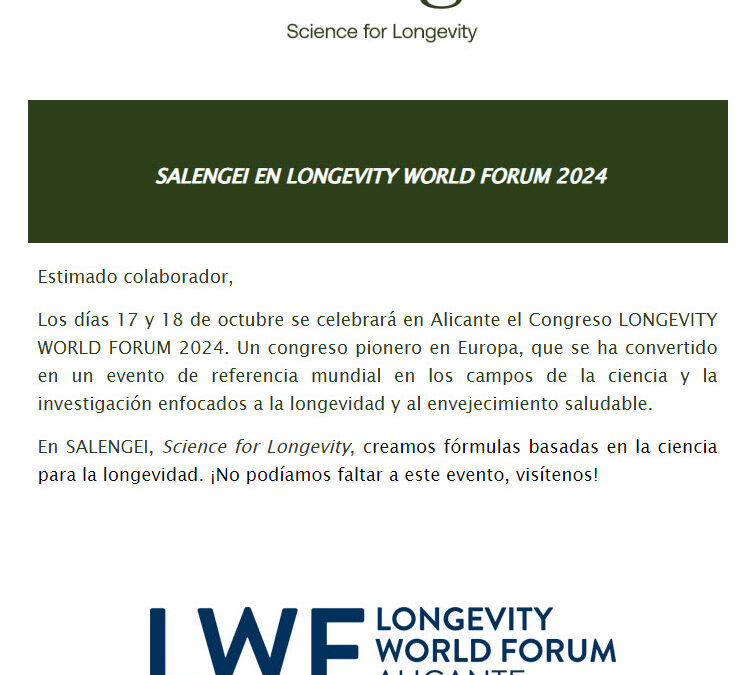 SALENGEI EN LONGEVITY WORLD FORUM 2024