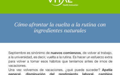 Cómo afrontar la vuelta a la rutina con ingredientes naturales