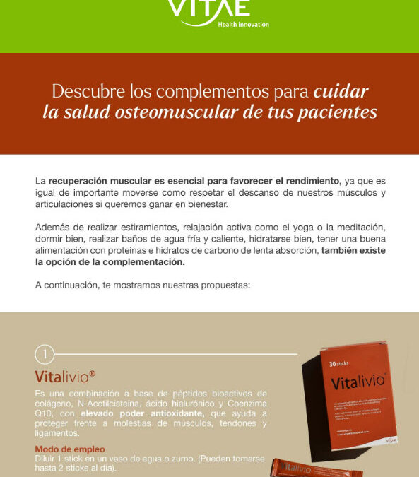 Descubre los complementos para cuidar la salud osteomuscular de tus pacientes