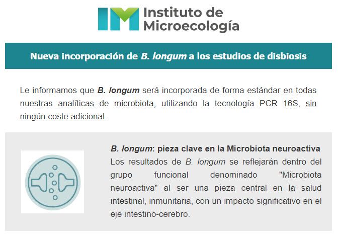 Novedad en el estudio de disbiosis Kyberbioma: B. longum incorporado sin coste