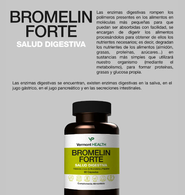 Bromelin Forte. Enzimas Digestivas