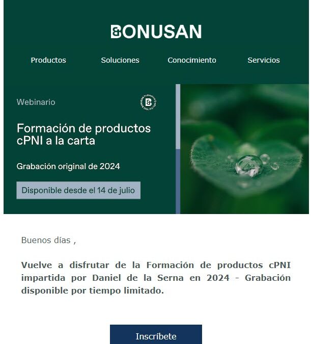 Formación de productos cPNI a tu ritmo