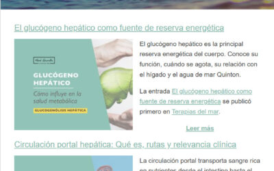 Últimos artículos en terapia marina y práctica clínica diaria