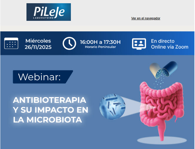Únete al Webinar: Antibioterapia y su impacto en la microbiota
