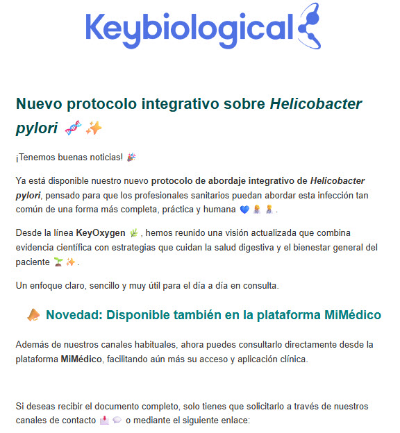 Protocolo integrativo sobre Helicobacter pylori