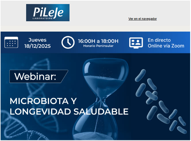 Únete al Webinar: Microbiota y longevidad saludable