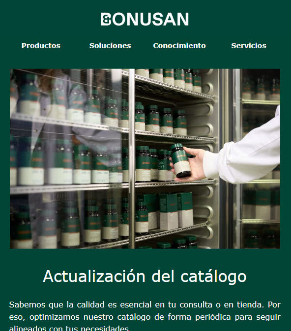 Actualización del catálogo: cambios y novedades