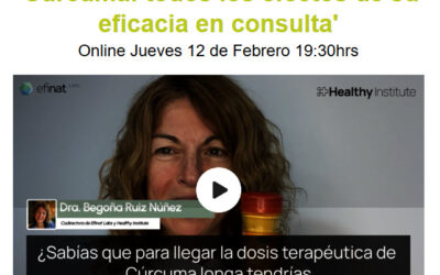 ✅ Nuevo webinar gratuito – Cúrcuma: todos los secretos de su eficacia en consulta😀👍