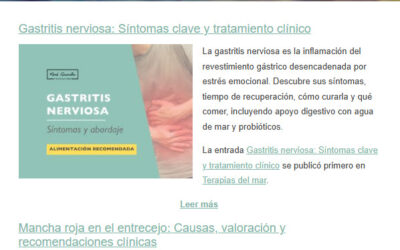 Últimos artículos en terapia marina y práctica clínica diaria