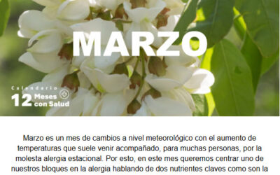 Imprescindibles Marzo/ Calendario 12 meses con salud