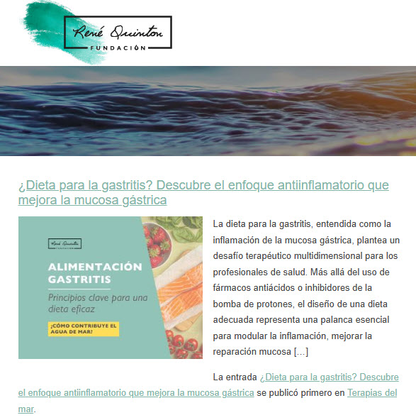 Últimos artículos en terapia marina y práctica clínica diaria