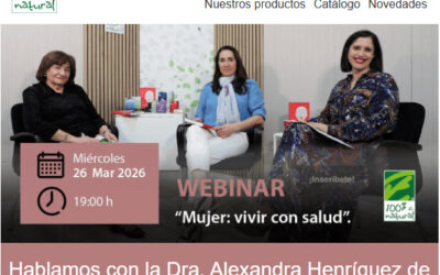 ¡Nuevo Webinar de 100% Natural! 26 de marzo / 19h
