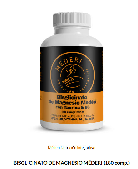 BISGLICINATO DE MAGNESIO MÉDERI (180 comp.) – Nueva fórmula y formato