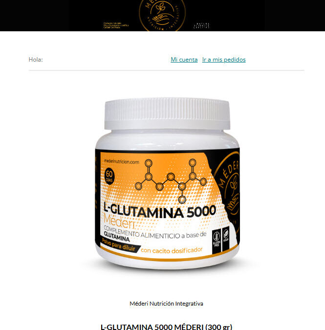 LANZAMIENTO GLUTAMINA 5000 MÉDERI (300 gr)