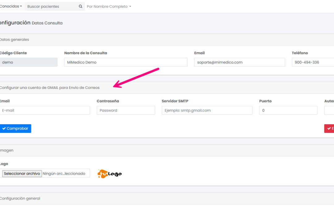115- Configuración Google email de Consulta