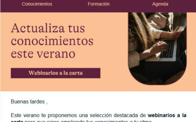 Webinarios a la carta para este verano