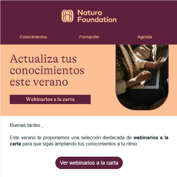 Webinarios a la carta para este verano