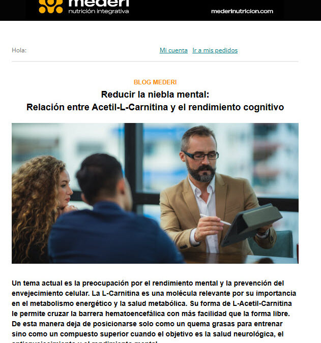 Reducir la niebla mental: Relación entre AcetilCarnitina y el rendimiento cognitivo
