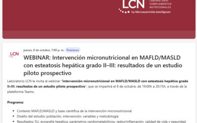 WEBINAR: Intervención micronutricional en MAFLD/MASLD con esteatosis hepática grado II–III: resultados de un estudio piloto prospectivo